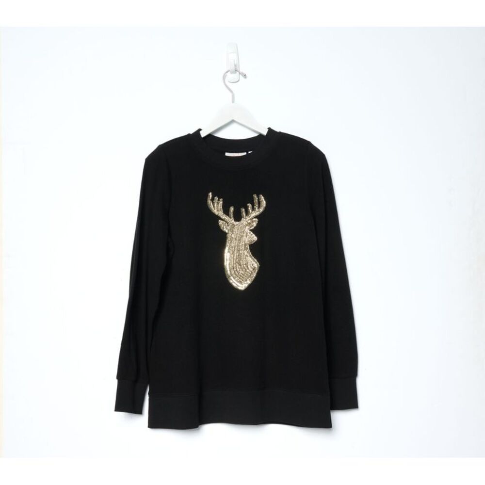 Belle by Kim Gravel Women's Top Plus Sz 1X Golden Girls Holiday Black